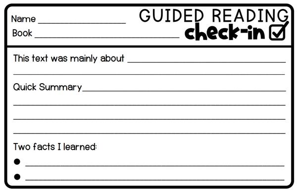 Guided Reading Check-in 